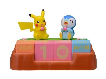 SEGA Pokemon Premium Perpetual Calendar Pikachu Piplup JAPAN OFFICIAL Hot on Sale