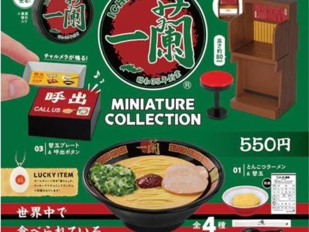 Ramen Ichiran Miniature Collection All 4 types Figure Capsule Toy JAPAN OFFICIAL Hot on Sale