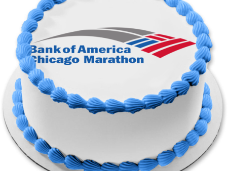 Chicago Marathon Logo Edible Cake Topper Image ABPID54267 Online Sale