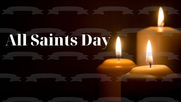 All Saints Day Candles Edible Cake Topper Image ABPID54331 Sale