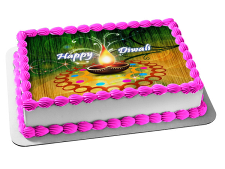 Happy Diwali Edible Cake Topper Image ABPID54339 For Sale