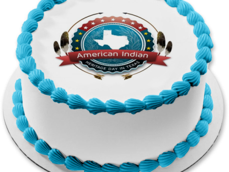 American Indian Heritage Day In Texas Texas State Seal Edible Cake Topper Image ABPID54244 on Sale