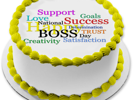 Happy Boss s Day Support, Goals, Success, Love, Creativity Edible Cake Topper Image ABPID54296 Fashion