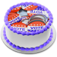 Election Day Vote Buttons Edible Cake Topper Image ABPID54337 Hot on Sale