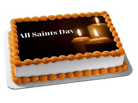 All Saints Day Candles Edible Cake Topper Image ABPID54331 Sale