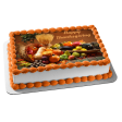 Happy Thanksgiving Fruits and Vegetables Edible Cake Topper Image ABPID54359 on Sale