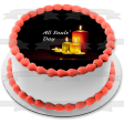 All Souls  Day Candles Edible Cake Topper Image ABPID54333 Online