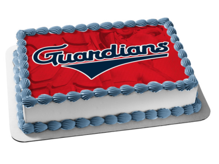 Cleveland Guardians Logo Edible Cake Topper Image ABPID54364 Discount