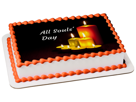 All Souls  Day Candles Edible Cake Topper Image ABPID54333 Online