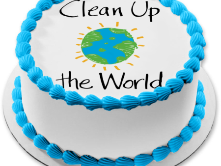 Clean Up the World National Clean Up Day Edible Cake Topper Image ABPID54232 Sale