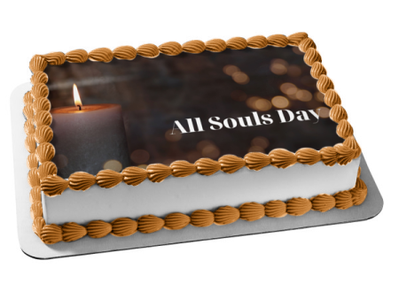 All Souls Day Candles Edible Cake Topper Image ABPID54335 For Cheap