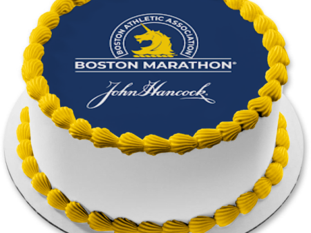 Boston Marathon Logo Edible Cake Topper Image ABPID54282 Cheap