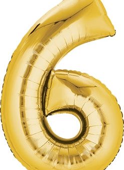 Anagram 34  Numeral 6 Balloon - Gold Online