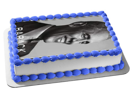 Barak Obama Day Edible Cake Topper Image ABPID54153 Online now