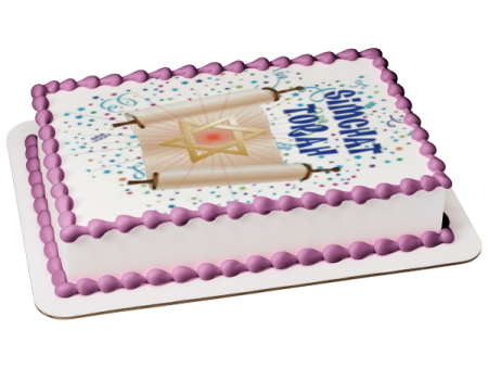 Simchat Torah Star of David Edible Cake Topper Image ABPID54251 Online Sale