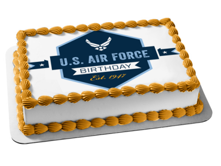 US Air Force Birthday Edible Cake Topper Image ABPID54229 Sale