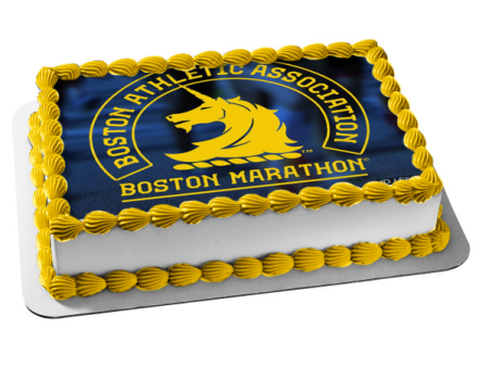 Boston Marathon Logo Edible Cake Topper Image ABPID54284 Fashion