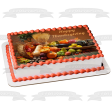 Happy Thanksgiving Fruits and Vegetables Edible Cake Topper Image ABPID54359 on Sale