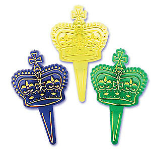 Mardi Gras Crowns Cupcake Picks (12ct) Online