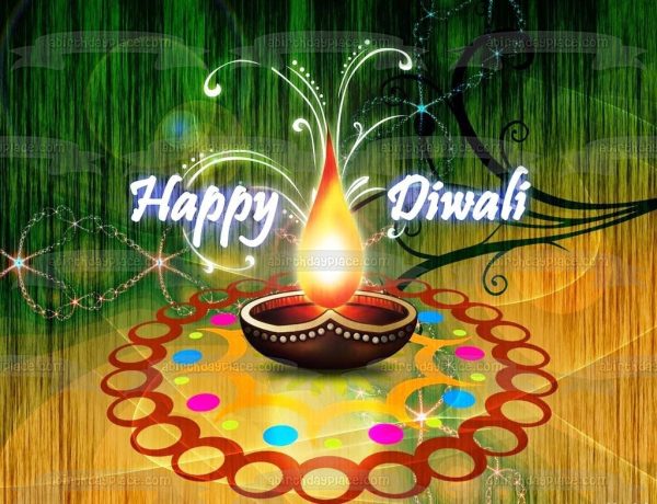 Happy Diwali Edible Cake Topper Image ABPID54339 For Sale