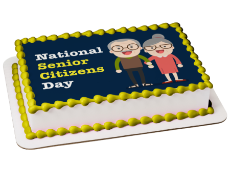 National Senior Citizens Day Edible Cake Topper Image ABPID54178 For Sale