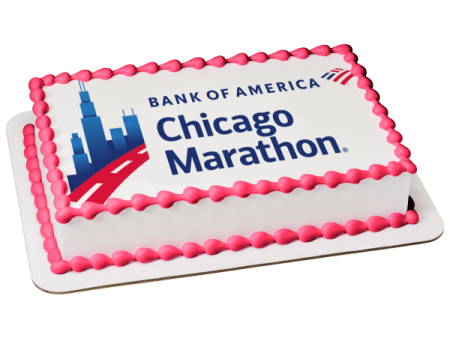 Chicago Marathon Logo Edible Cake Topper Image ABPID54266 Supply