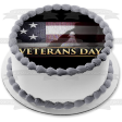 Veterans Day American Flag Edible Cake Topper Image ABPID54350 For Discount