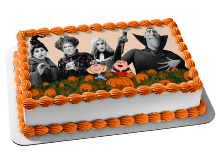 Happy Halloween Characters from Peanuts and Hocus Pocus Edible Cake Topper Image ABPID54329 Supply