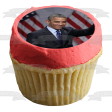 Barak Obama Day American Flags Edible Cake Topper Image ABPID54154 Supply