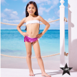 I Am Bikini - Bikini Bianco Con Frange Fucsia Bambina Junior For Sale