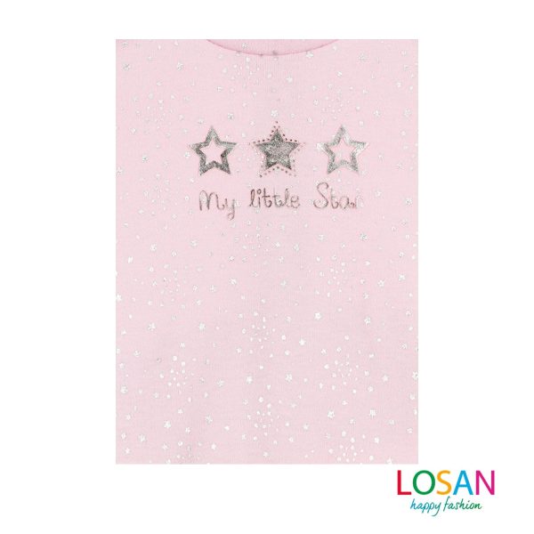 Losan - Tutina Rosa con Stelline Neonata Hot on Sale