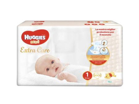 Huggies - Pannolini Extra Care Bebè Grande Taglia 1 40pz Online Sale