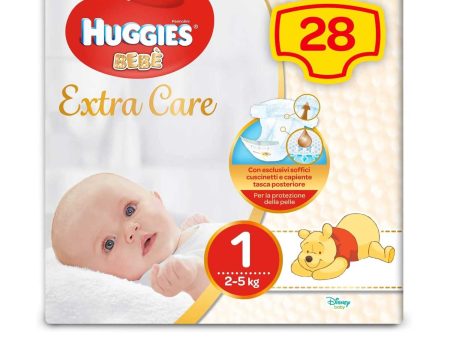 Huggies - Pannolini Bebè Extra Care Taglia 1 28pz Hot on Sale