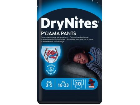 Huggies - Mutandine assorbenti per la notte DryNites Boy 3-5 anni 10pz Hot on Sale