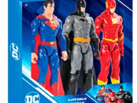 Blister 3 Figuras Superman Batman Flash Dc Comics 30Cm Online now