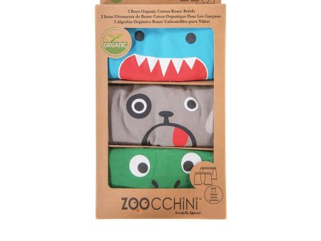 Zoocchini - Boxer Bimbo Amici Mostri - Pacco da 3, 100% Cotone Bio Online now