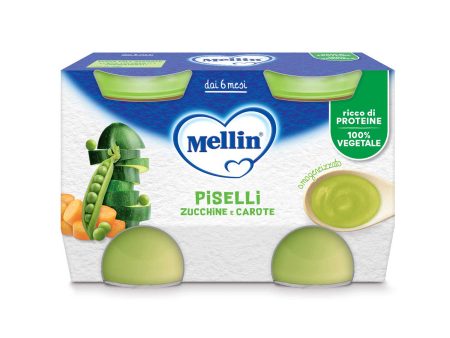 Mellin - Omogeneizzati Piselli Zucchine Carote: Confezione 2x130 gr Online