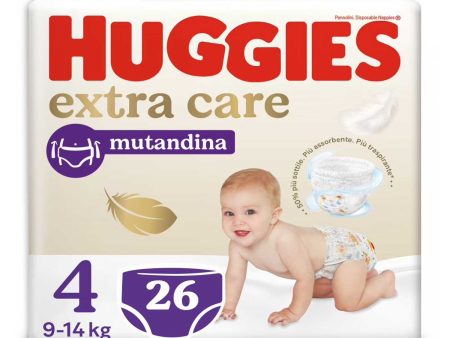 Huggies - Pannolini Extra Care Mutandina Taglia 4   26 Pezzi Online Sale