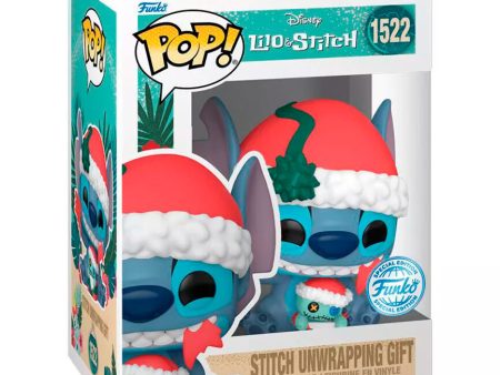 Figura Pop Disney Lilo & Stitch - Stitch Unwrapping Gift Hot on Sale