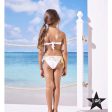 I Am Bikini - Bikini Bianco Con Frange Dorate Bambina Junior Online Hot Sale