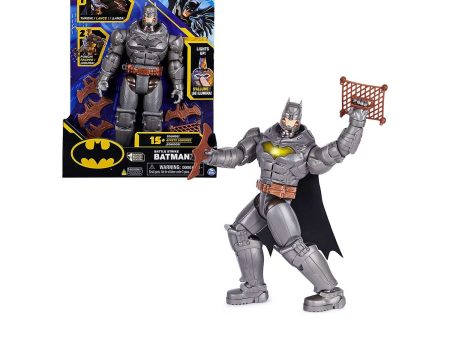 Spin Master - DC Comics Personaggio Batman Deluxe Battle Strike Con Suoni In Scala 30 Cm Supply